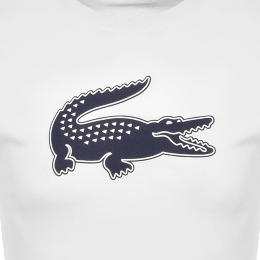 Alternative Image for ProductLacoste Sport Crew Neck Logo T Shirt White3